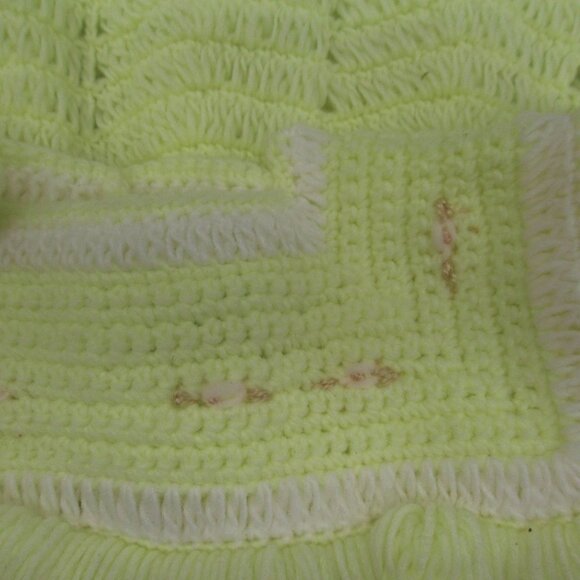 Hand Knit Baby Doll Dress With Pom-Poms & Ruffled Trim - Picture 11 of 15